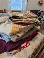 Lot of Blankets and Quilts