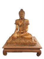 Thai Giltwood Seated Shakyamuni Buddha