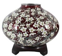 Monumental Japanese Cloisonne Ando Vase