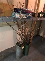 Buckets and willow branches