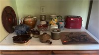 Miscellaneous Kitchen Items, Pottery and Toaster
