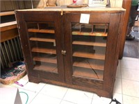 Antique wooden cabinet 36h 41w