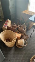 Lot of Miscellaneous Baskets and Laundry Basket