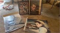 2 James Dean Puzzles  Finished and Framed and 2