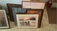 Lot of approximately 6 Framed Pictures
