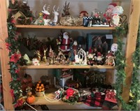 3 Shelves Full If Christmas Decorations