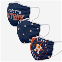 MLB Houston Astros 3 pack OSFM face mask