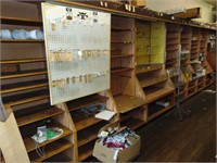 WALL UNIT STORE FIXTURE INCLUDING TIERED SHELVES,