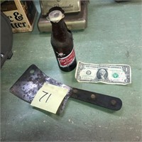 Cleaver and vintage beer