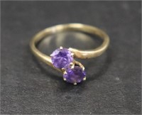 10K Purple Stones Ring