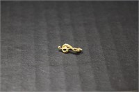 10K Gold Top Music Note Pin