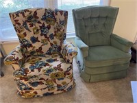 Two vintage recliners