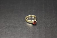 14K Red Stone Ring