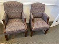 Pair of Flame Stitch Chairs