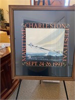 26" x 26" Framed Maritime Poster