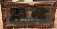 Antique wooden soap box
