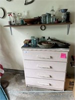 Ford drawer cabinet, jars, pants, other