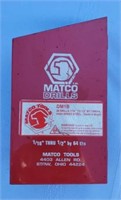 Matco drills 1/16" thru 1/2" bits