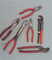 MAC & Snap On assorted pliers