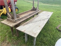 3 wood work tables. 8x2 foot