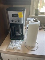 Coffee Pot, Canister Set and Paper Towel Holder