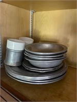 Pewter Plates, Coffee Mugs and Bowls