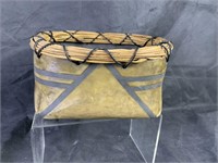Handmade Pottery Basket w/ Needle Trimmed Top