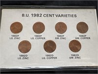 (7) PIECE 1982 VARITIES UNC SET