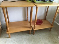Two matching side tables