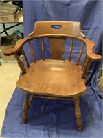 Vintage wooden captains chair