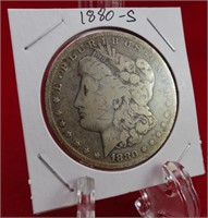 1880-S Morgan Dollar - Scratched