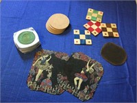 Miscellaneous coasters and vintage pads