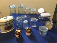 Miscellaneous lidded storage containers