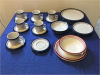 Miscellaneous stoneware dishes and cups