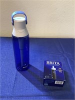 Brita drinking a bottle with filter