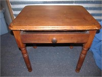 Mid Century Maple Single Drawer Side Table