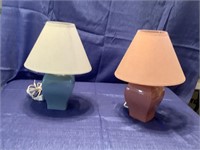 Two small table lamps