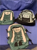 Three backpacks like new condition