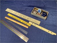 Rulers measuring tapes