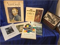 Various art books. Vintage van Gogh with 16 prints