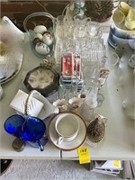 Glassware, Glass Eggs, Tea Set, Spoons and more
