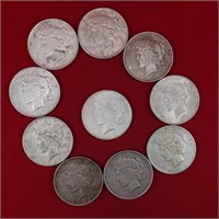 10 - Peace Dollars - Various Dates