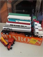 Set of Five Winross Trucks and Tractor Toy