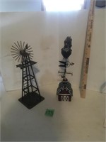 cast iron windmill & weather vane