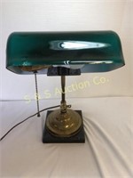 Brass desk lamp with marble base--has chips