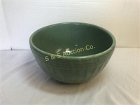 Green stoneware bowl  11 1/2" diameter