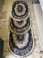 3- vintage oval rugs   40" x 28"