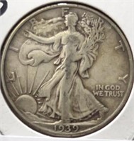 1939-D Walking Liberty Half Dollar Choice