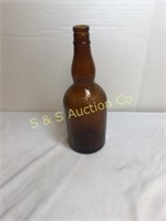 Brown bottle  10 1/2" tall    4 / 5 quart