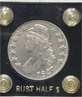 1827 Bust Half Dollar EF/AU